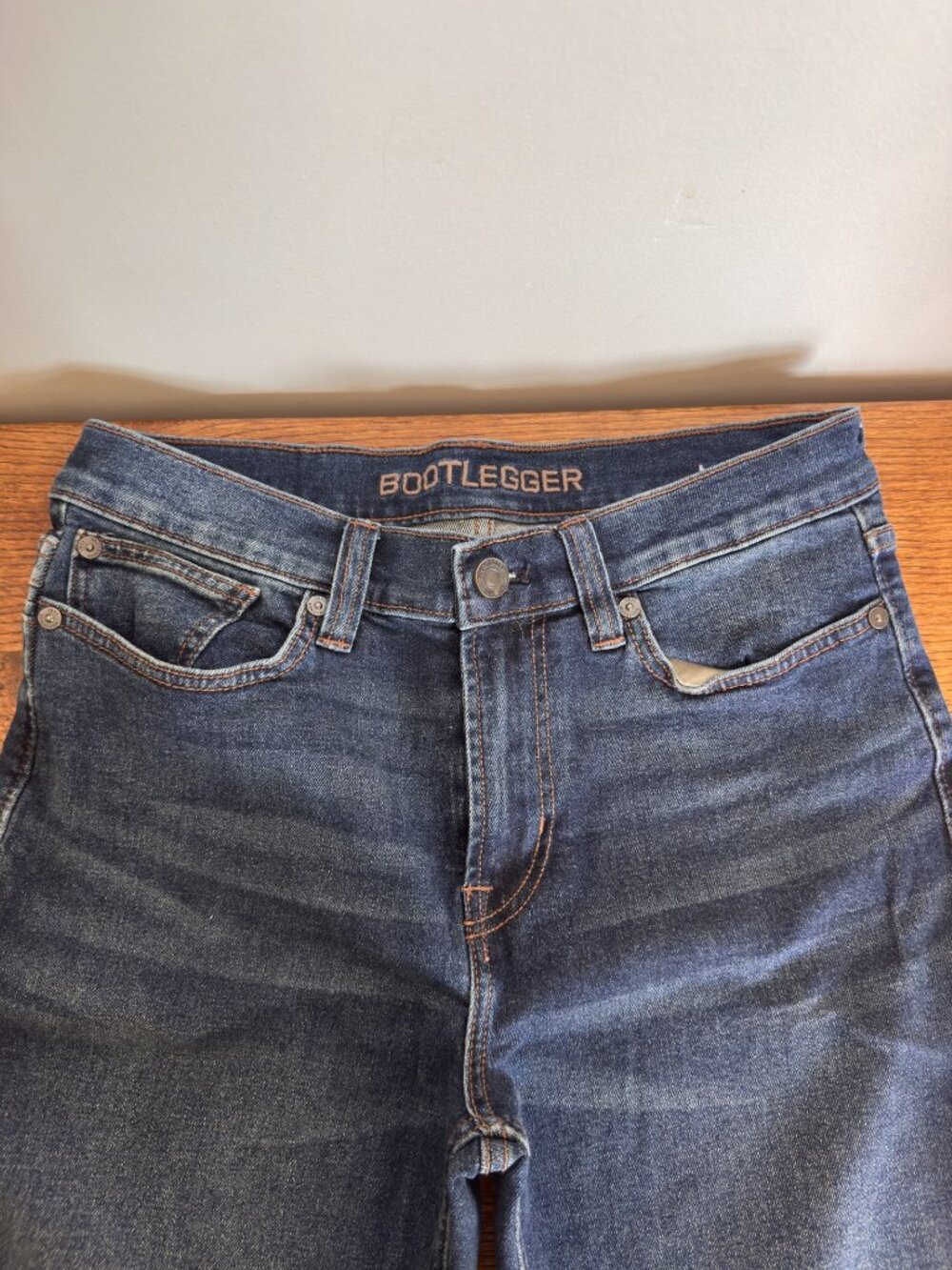 BOOTLEGGER RELAXED STRAIGHT DARK BLUE JEANS 32X32